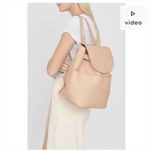 Cuyana Blush Pebbled Leather Backpack